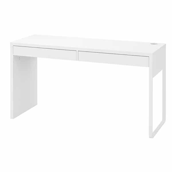White Micke desk 142 x 50